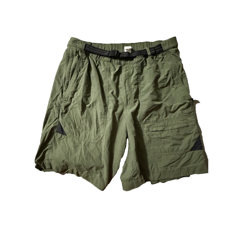 L.L. Bean Men's Size Medium Green Cargo Hiking Shorts